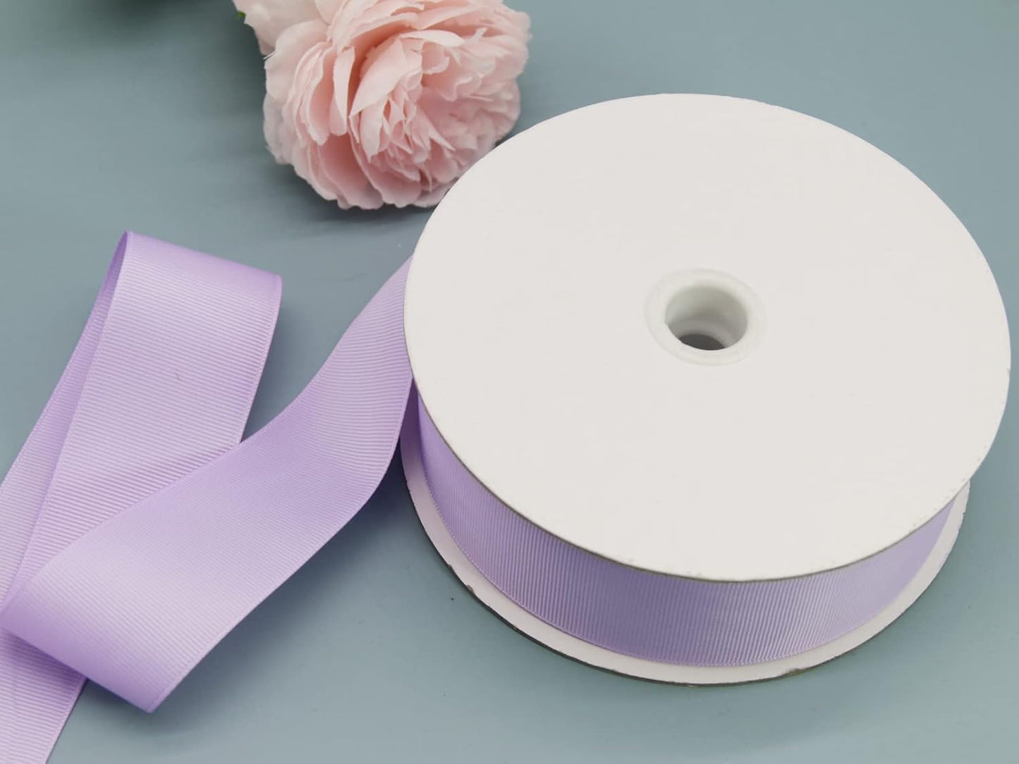 One Roll 50 Yards Soild Lavender Grosgrain Ribbon 1 1/2 inch Flower Bouquets Ribbons-1.5 inch Thick Gift Wrapping Ribbon-DIY Crafts Bow Hair Headband Accessories Ribbons #430(38mm)