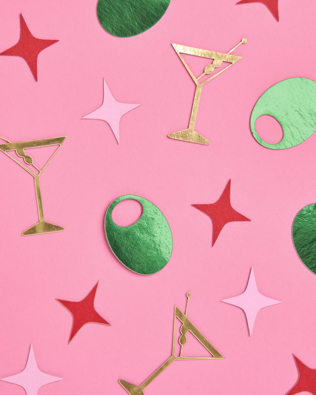 xo, Fetti Martini and Olive Confetti - 200 pcs | Cocktail Bachelorette Decoration, Tini Bit Older Birthday Party Tablescape, Extra Dirty Dinner Setting, Casino Bach Decor