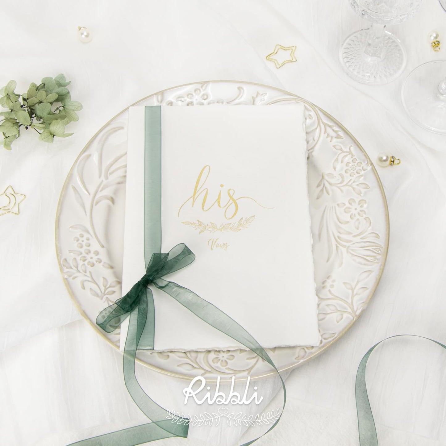 Ribbli Spruce Green Organza Ribbon,1 Inches x Continuous 50 Yard, Green Sheer Ribbon for Gift Wrapping,Cookie Wrapping,Wedding Decoration,All Crafting and Sewing