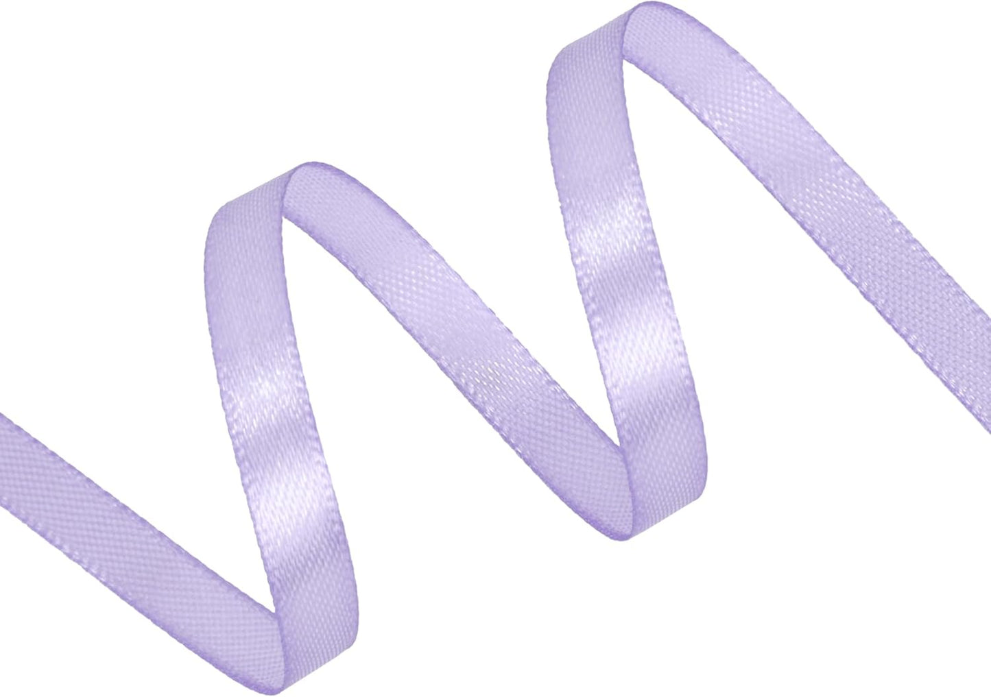 Lavender Satin Ribbon 1/4 inch X Continuous 50 Yards, Single Face Polyester Ribbon Perfect for Gift Wrapping, Flower Bouquet, Wedding Decor, Crafts, Bow Making, Sewing and More