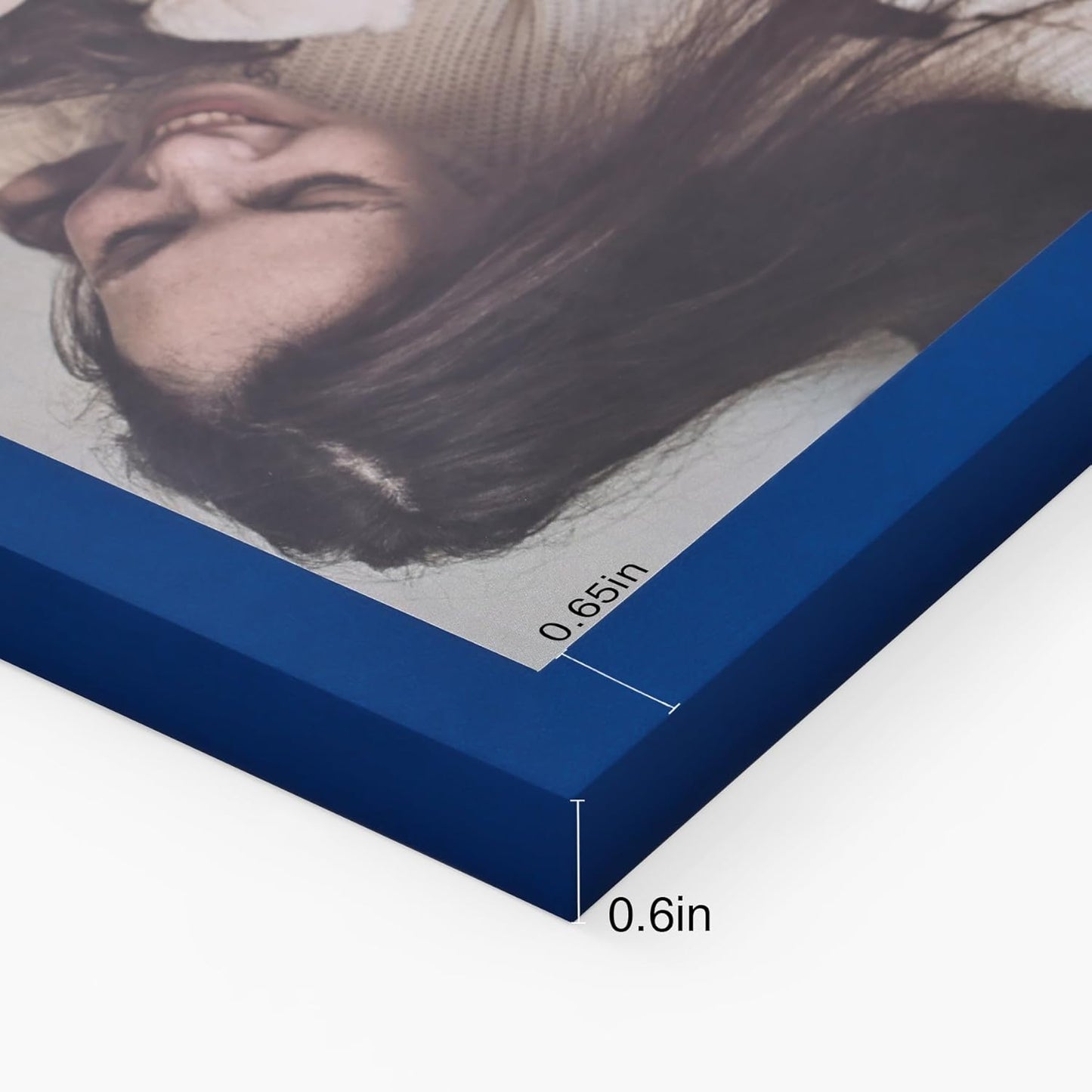 decorUhome Double 4x4 Picture Frame Vertical, Engineered Wood Bifold Photo Frame with Plexiglass for Tabletop Display, 4x4, Royal Blue