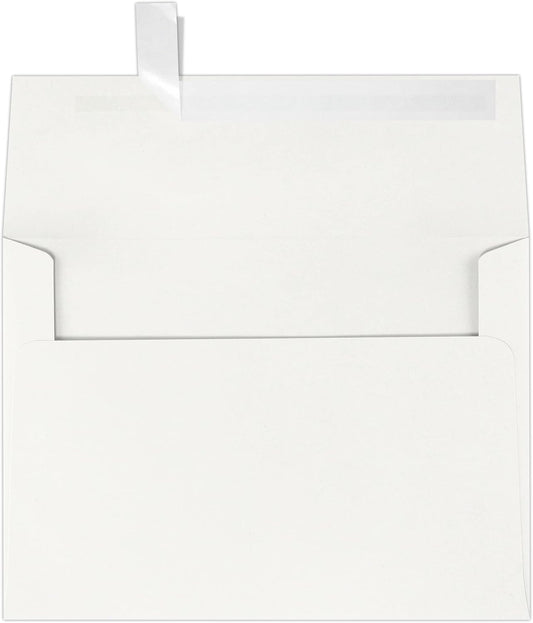 LUXPaper A7 Invitation Envelopes | Peel & Press | 5 1/4" x 7 1/4" | Natural White | 80lb. Text | 100% Cotton | 500 Qty
