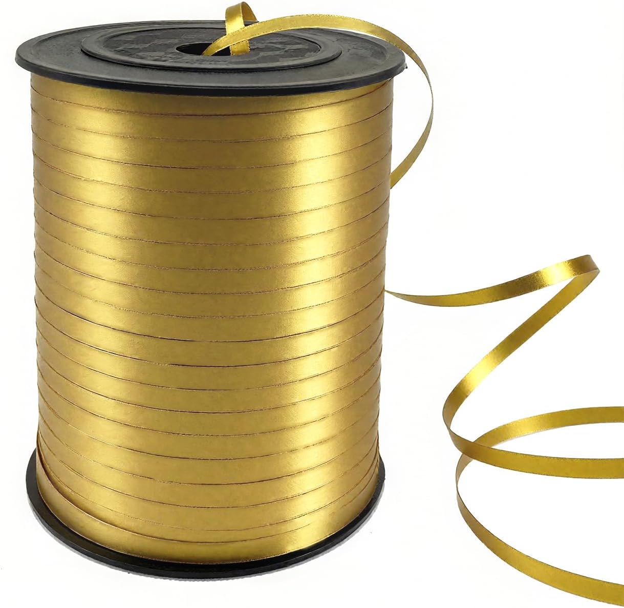 500 Yards Curling Ribbon-Balloon String for Birthday Gift Wrapping,Festival Party Decor,Ribbons & Bows for Christmas New Year Gifts Supplies (Gold)