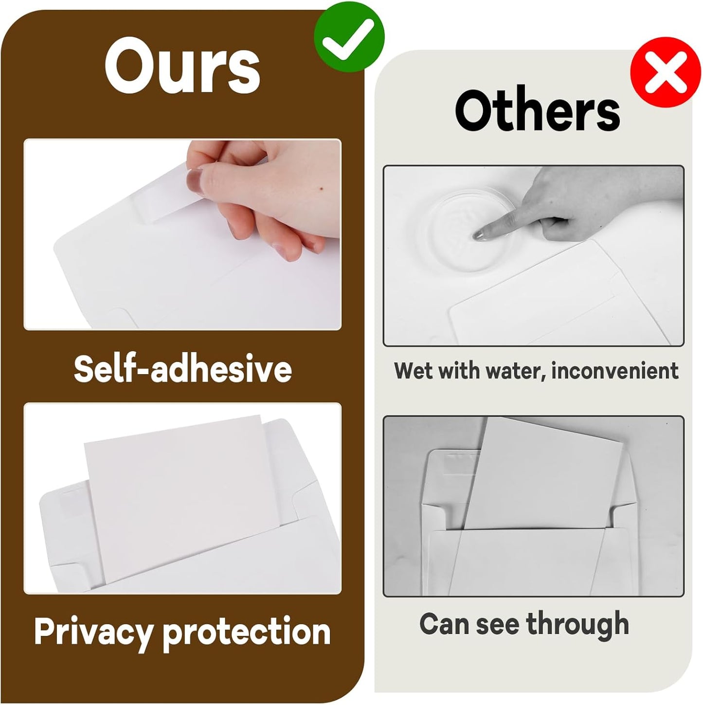 gisgfim 1000 Pcs A4 Envelopes with Self Adhesive 4.25x6.25 In White Invitation Envelopes for 4x6 Cards Printable Mailing Mailers Bulk for Wedding Baby Shower Postcard Photo Thank Notes Greeting Card