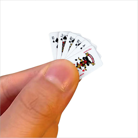 Party Spoof Fun Mini Playing Cards，Miniature Poker Game，3 Copies