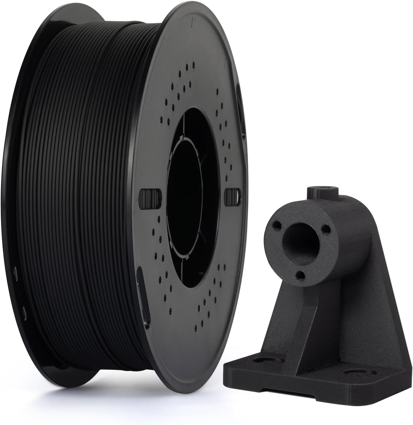 Kingroon Nylon PLA-CF Filament Carbon Fiber PA6 3D Printer Filament 1.75mm, Strong & Low Moisture Sensitive Fit Most FDM 3D Printers, 1KG(2.2lbs) Spool Black