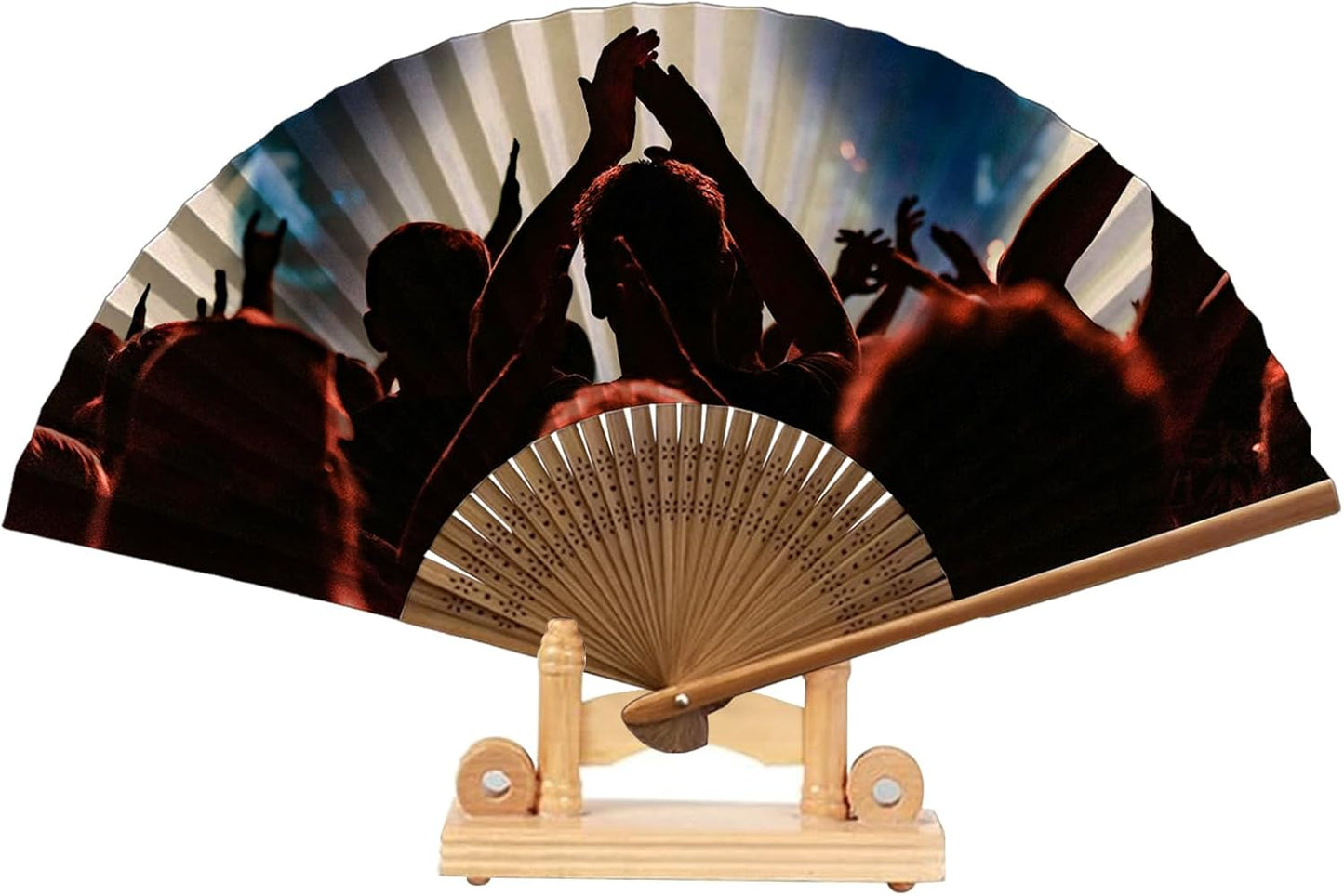 Decorative Folding Fans Personalized Fans Custom Fans Handheld Clack Fans for Line Dancing Customized with Picture Text, Fans Foldable for Line Dancing Wedding Saloon Cosplay Party Props