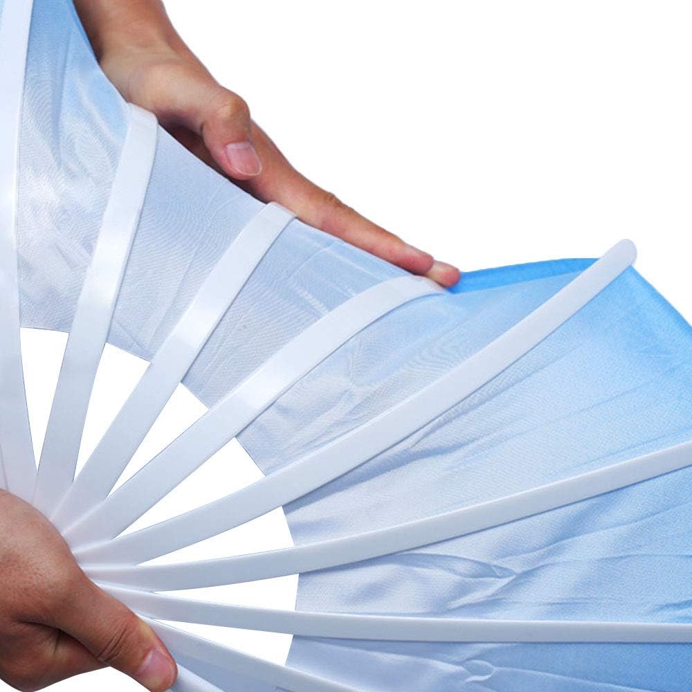 ZooBoo 2Pcs Traditional Chinese Folding Dance Fan - Elegant Taichi Kungfu Performance Accessory