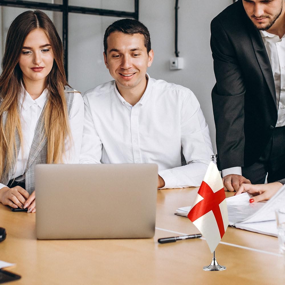 England Flag English Flags, Small Mini English Desk Flag, Used for Table Office Classroom Home Patriotic Events Decorations