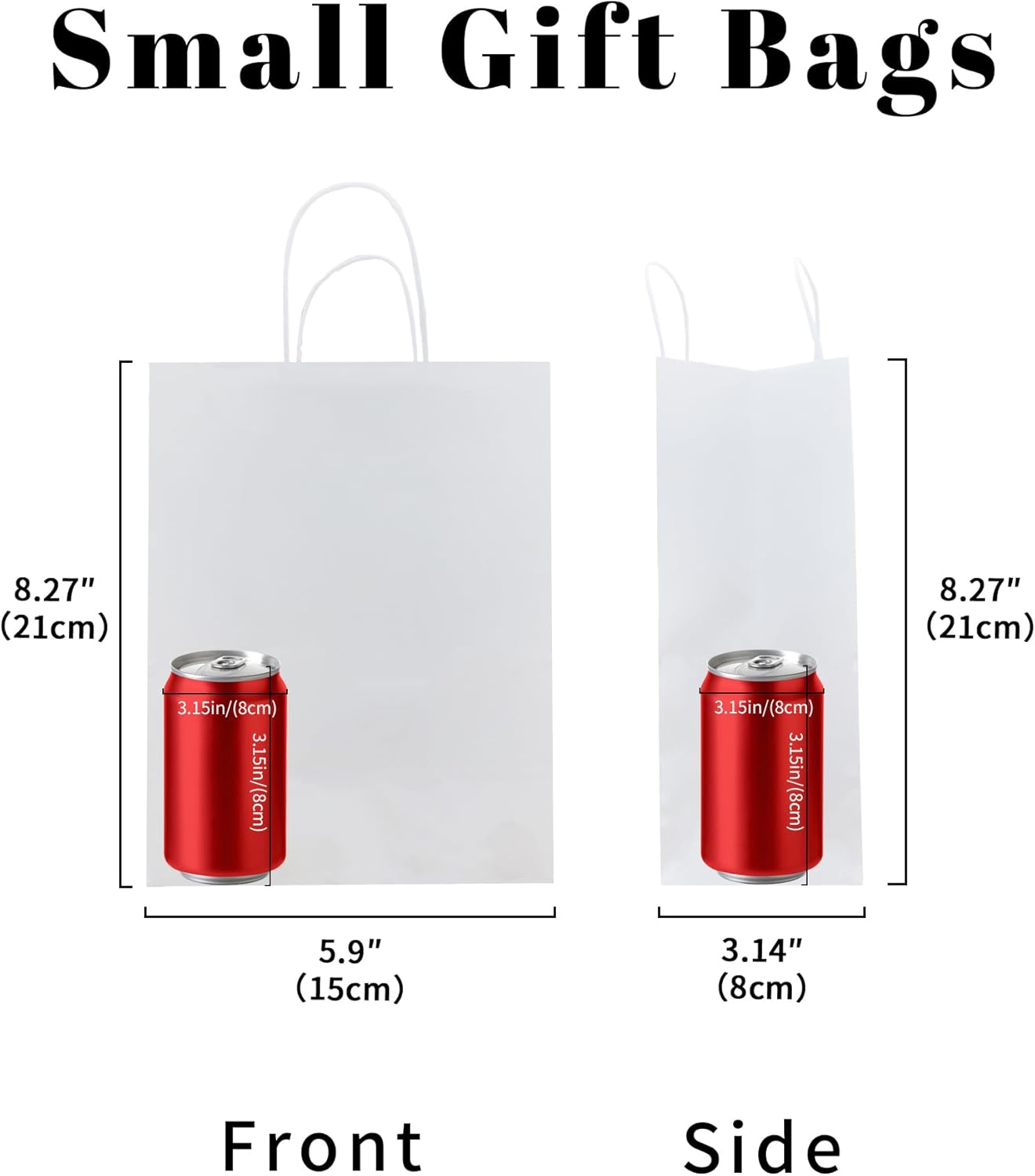 BAG BOX Gift Bags Paper Bags with Handles,Kraft Paper Shopping Bags For Small Business Small Gift Bag with Handles for Grocery Birthday Party Supplies