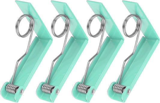 uxcell 4 Pack Tablecloth Clips, Stainless Steel Table Cloth Cover Clamps, 2.87" x 2.36" Windproof Holder Clips for Home Party Picnic Wedding Camping Dining Tables, Green