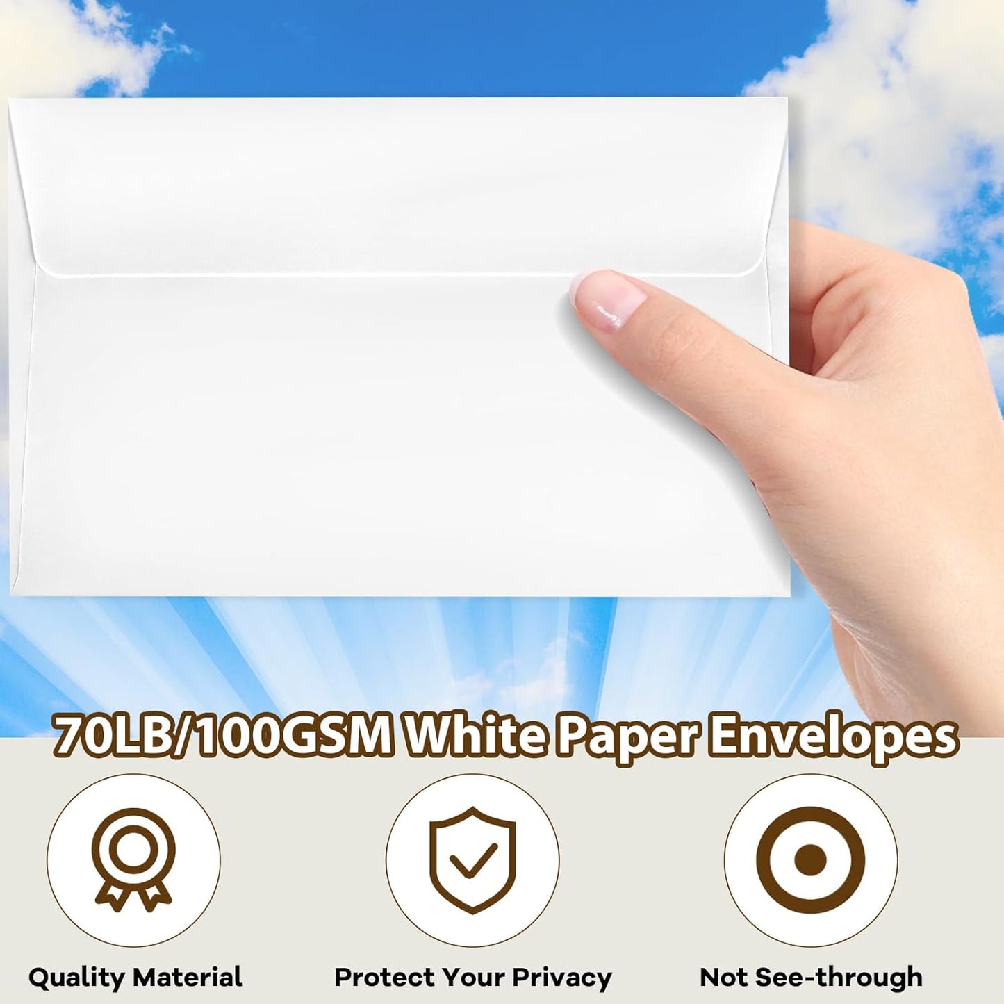 gisgfim 1000 Pcs A7 Envelopes 5.25x7.25 Inches Self Adhesive Invitation Envelopes for 5x7 Cards Printable Mailing Mailers Bulk for Wedding Baby Shower Postcard Photo Thank Notes Greeting Card