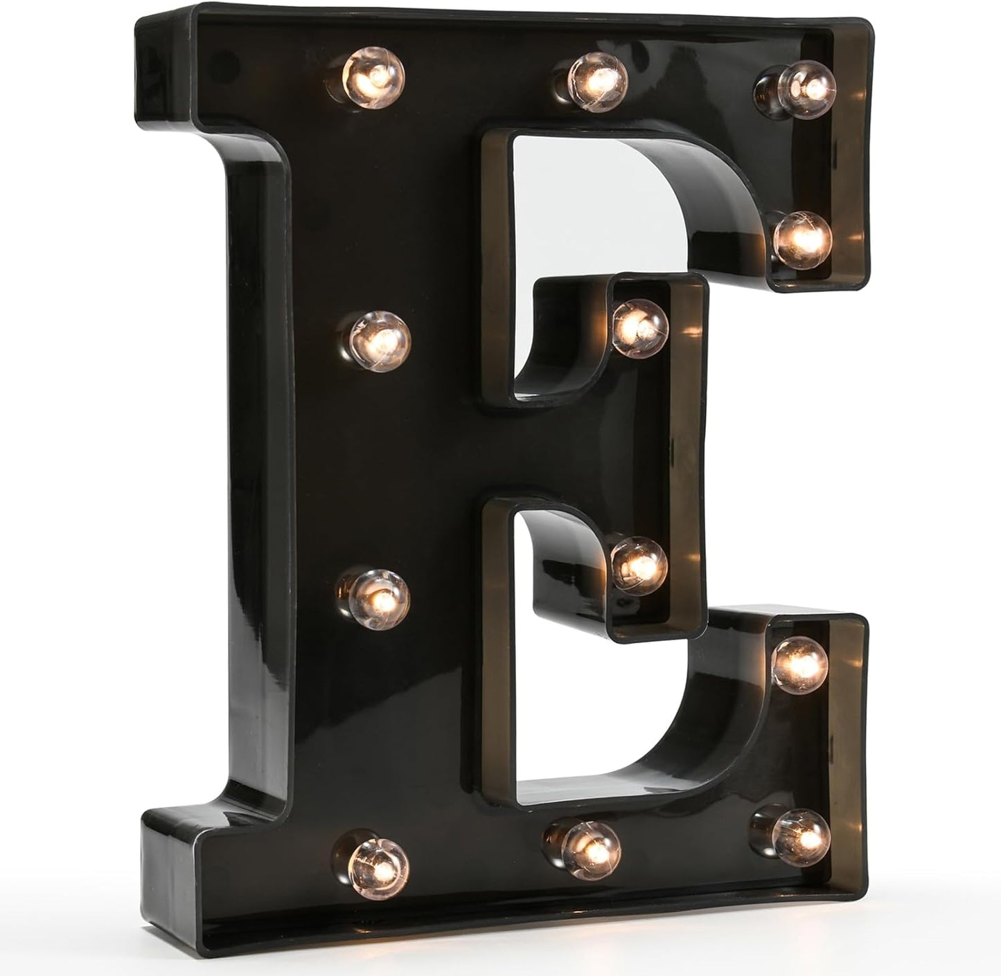 OYCBUZO Light Up Black Alphabet Marquee Letters Sign LED Marquee Number Lights Sign for Night Light Home Bar Christmas Lamp Birthday Party Wedding Decoration E