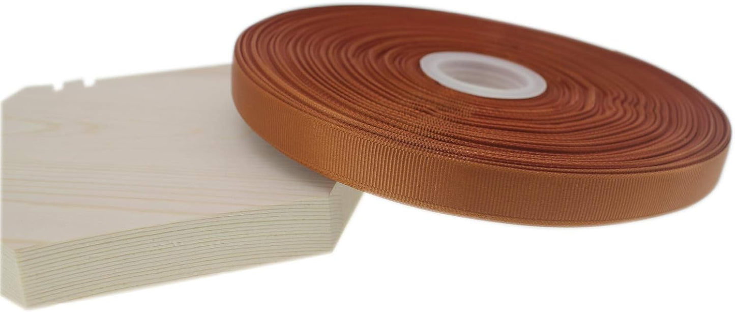 Jesep One Roll 100 Yards 5/8" Soild Grosgrain Ribbon Boutique Gift Wrapping Package Ribbon, DIY Crafts Bow Hair Headband Accessories Assorted Ribbon#842 (5/8" 15mm, Coffee)