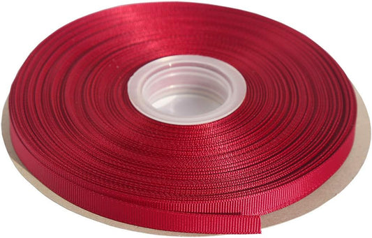 ITIsparkle 3/8" inch Grosgrain Ribbon 50 Yards-Roll Set for Gift Wrapping Scrap Books Party Favor Hair Braids Baby Shower Decoration Cake Decoration Floral Arrangement Craft Supplies, Wine 275#