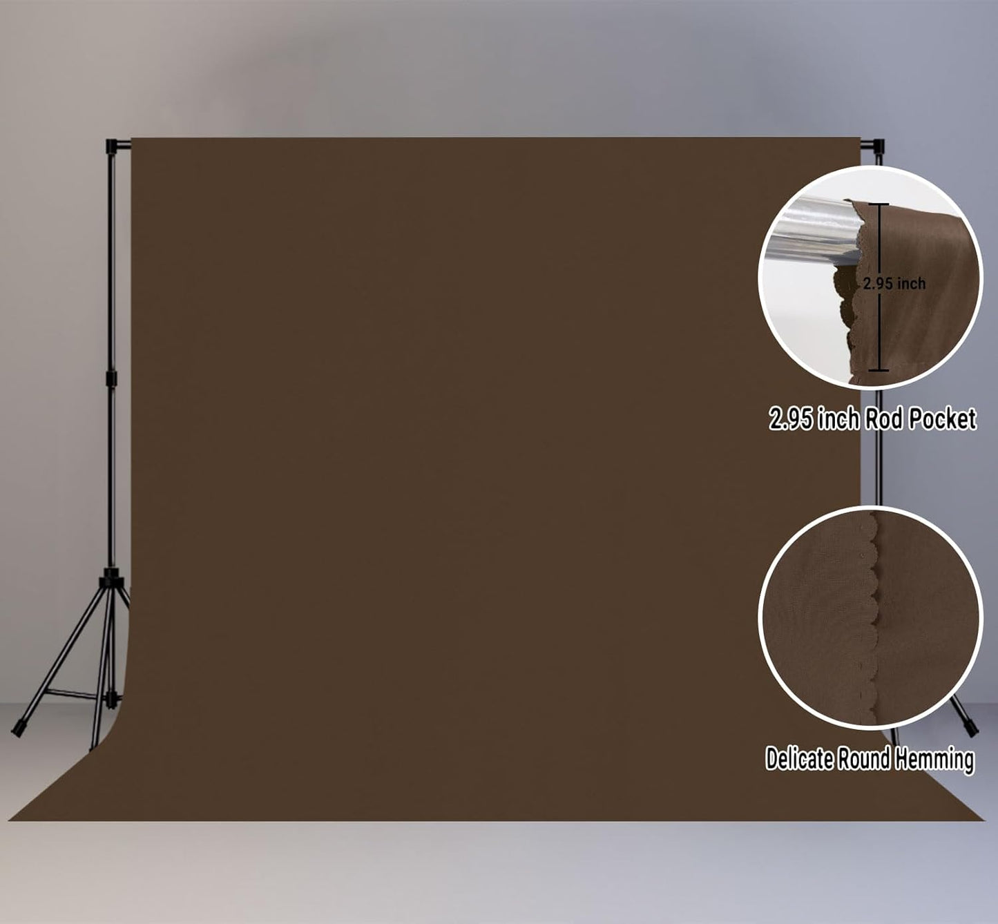 10x10FT Brown Screen Background for Photography,High Density, Wrinkle Resistant, Photo Video Studio Banner