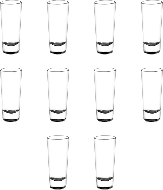 DISCOUNT PROMOS Cordial Shooter Shot Glasses 2 oz. Set of 10, Bulk Pack - Great for Birthdays, Parties, Indoor & Outdoor Events - Black