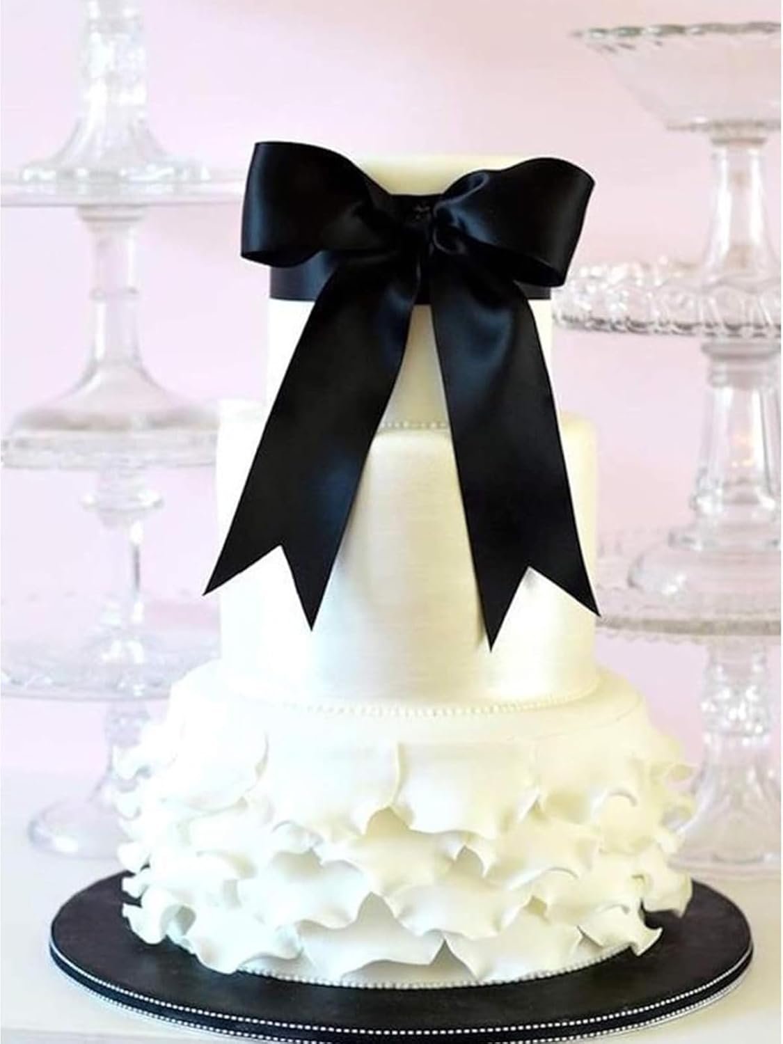 2" x 50 Yards Black Satin Ribbon Single Faced Fabric Ribbons for Gift Wrapping, Large Crafting Projects, Flower Bouquet, Wedding, Home Decor