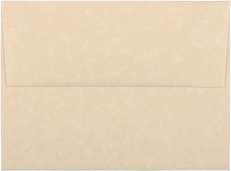 JAM PAPER A2 Parchment Invitation Envelopes - 4 3/8 x 5 3/4 - Brown Recycled - 50/Pack