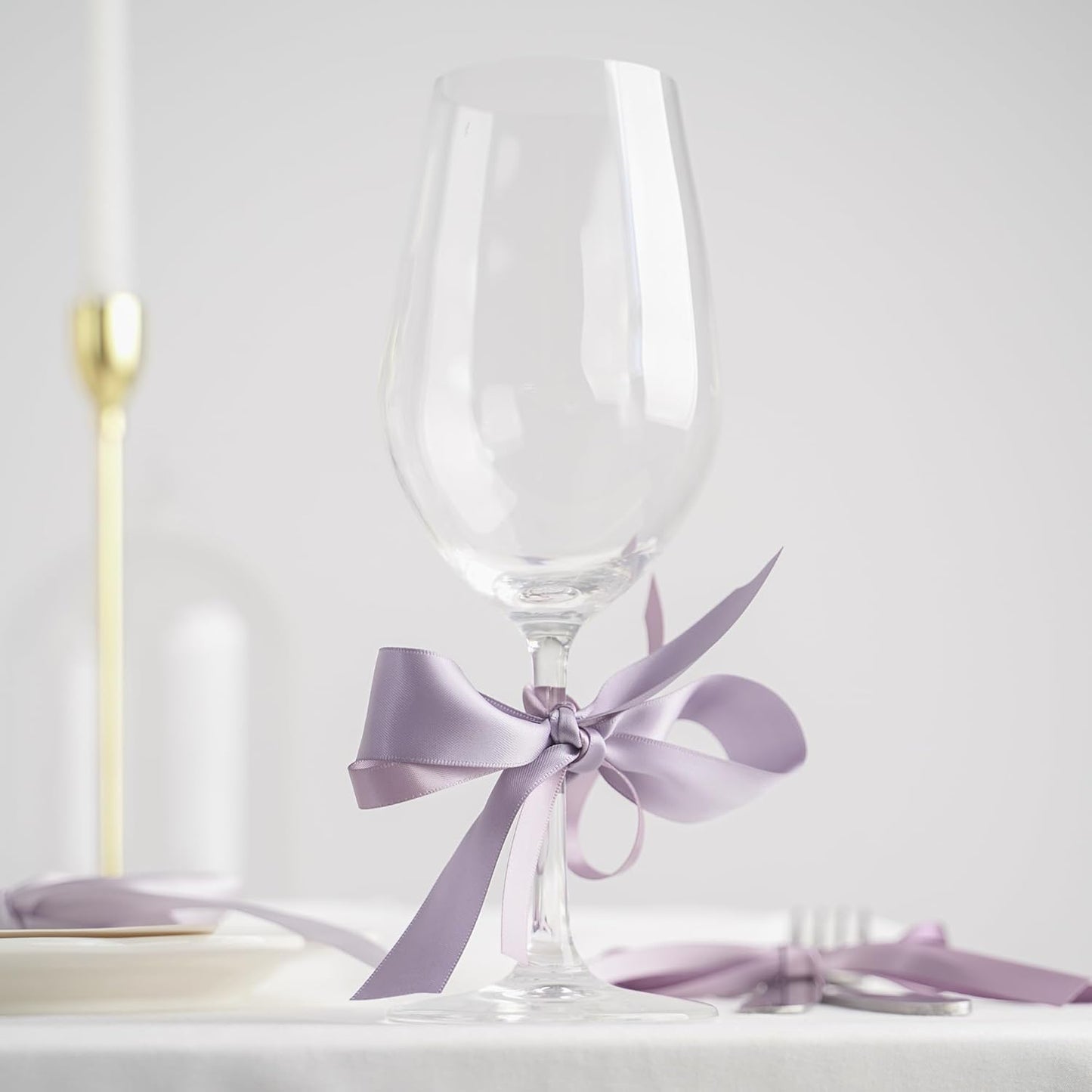 HUIHUANG Dusty Purple Ribbon 1-1/2 inch x 50 Yards, Double-Faced Dusty Lilac Satin Ribbon for Flower Bouquets Gift Wrapping Crafts Bows Holiday Home Decor Wedding Bridal Shower Decoration