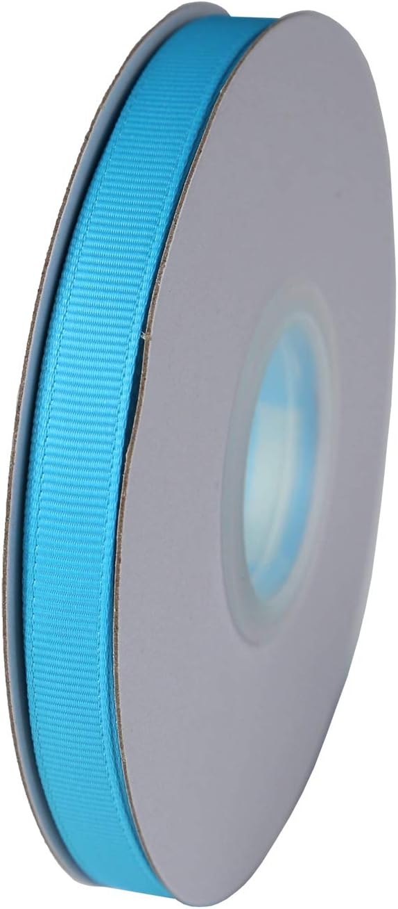 ITIsparkle 3/8" Inch Grosgrain Ribbon 50 Yards-Roll Set For Gift Wrapping Scrap Books Party Favor Hair Braids Baby Shower Decoration Cake Decoration Floral Arrangement Craft Supplies, Turquoise Ribbon