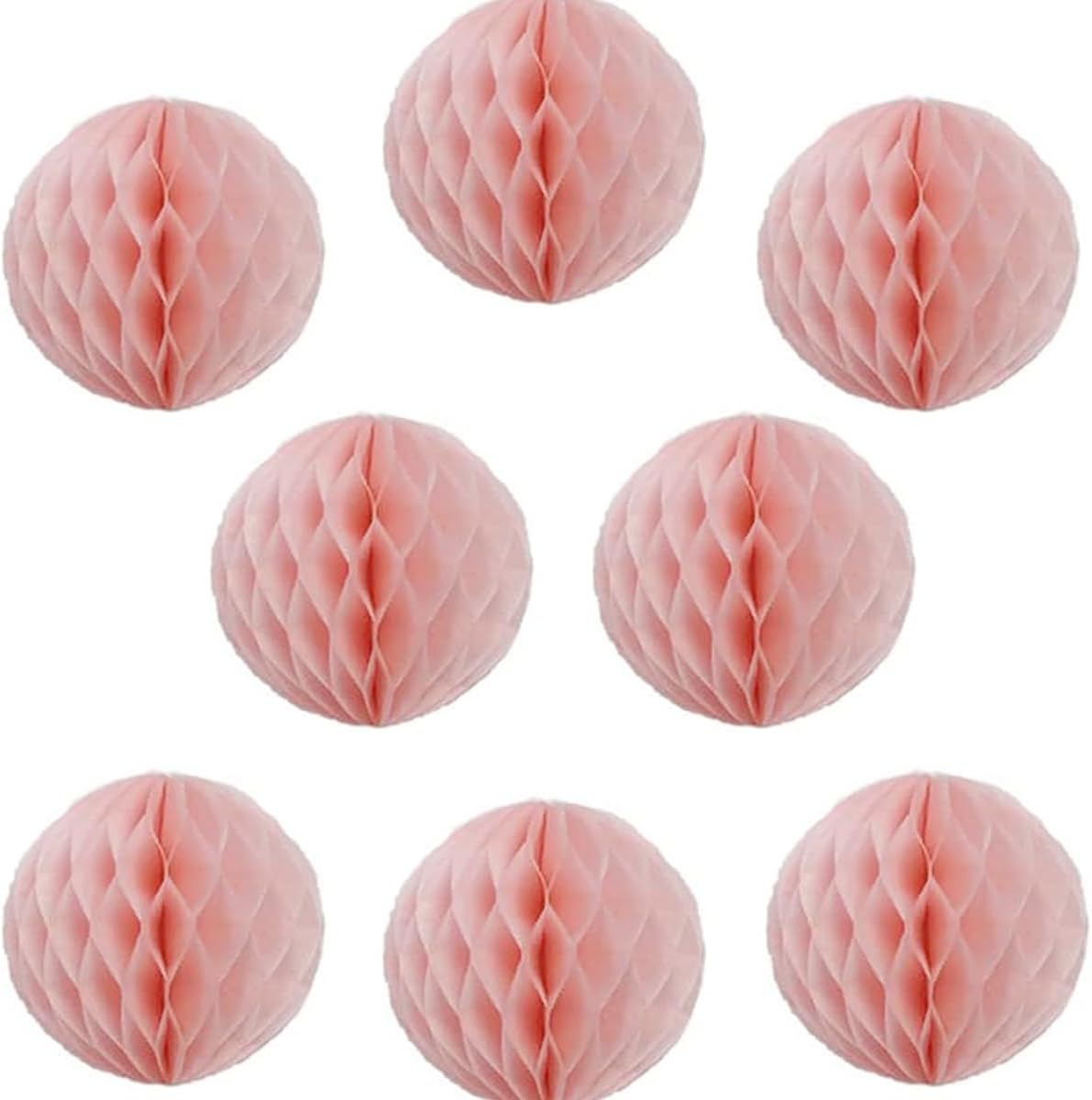 8pcs 10 inch Paper Honeycomb Balls Decorative Tissue Pom Poms Flower Art Hanging Balls for Birthday Wedding Nursery Baby Shower Home Decor (10inch, Baby Pink)