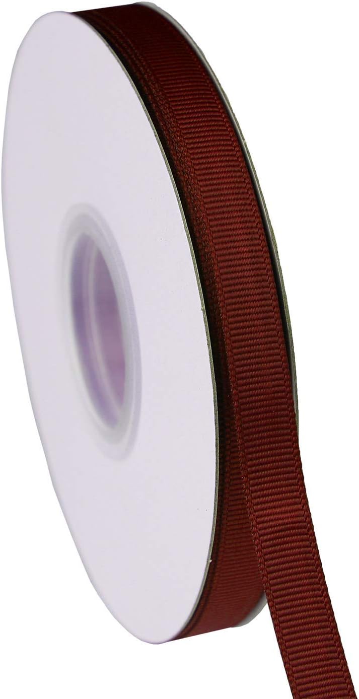 ITIsparkle 3/8" Inch Grosgrain Ribbon 50 Yards-Roll Set for Gift Wrapping Scrap Books Party Favor Hair Braids Baby Shower Decoration Cake Decoration Floral Arrangement Craft Supplies, Burgundy 277#