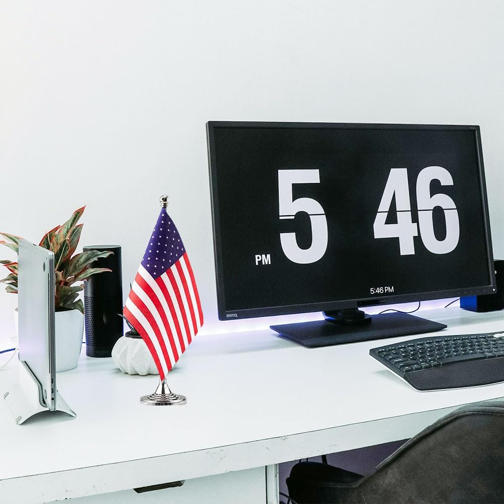 USA Flag American Flags, Small Mini American Desk Flag, Used for Table Office Classroom Home Patriotic Events Decorations