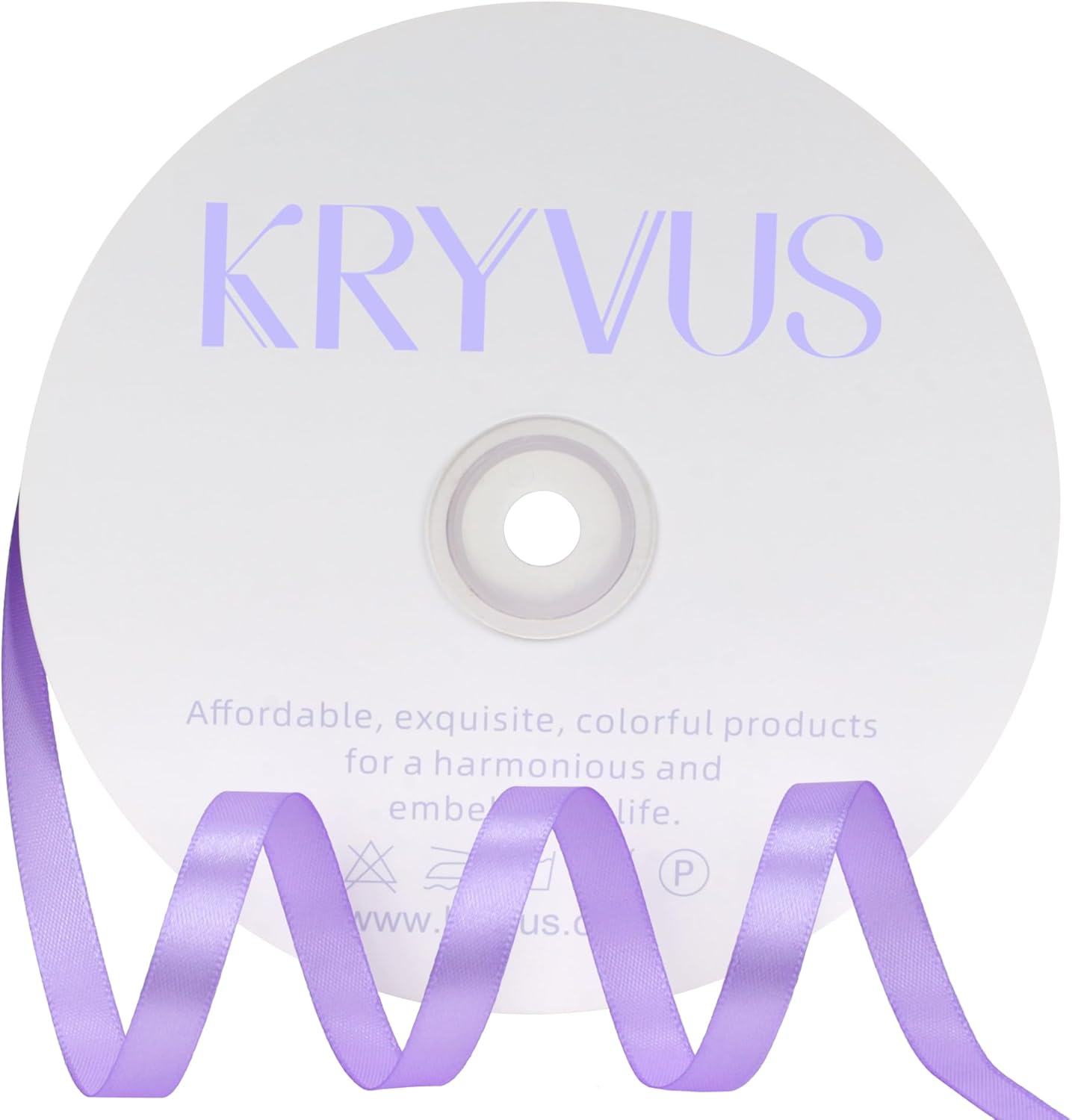 Light Purple Satin Ribbon 3/8 inch X Continuous 100 Yards, Single Face Polyester Ribbon Perfect for Gift Wrapping, Flower Bouquet, Wedding Decor, Crafts, Bow Making, Sewing and More