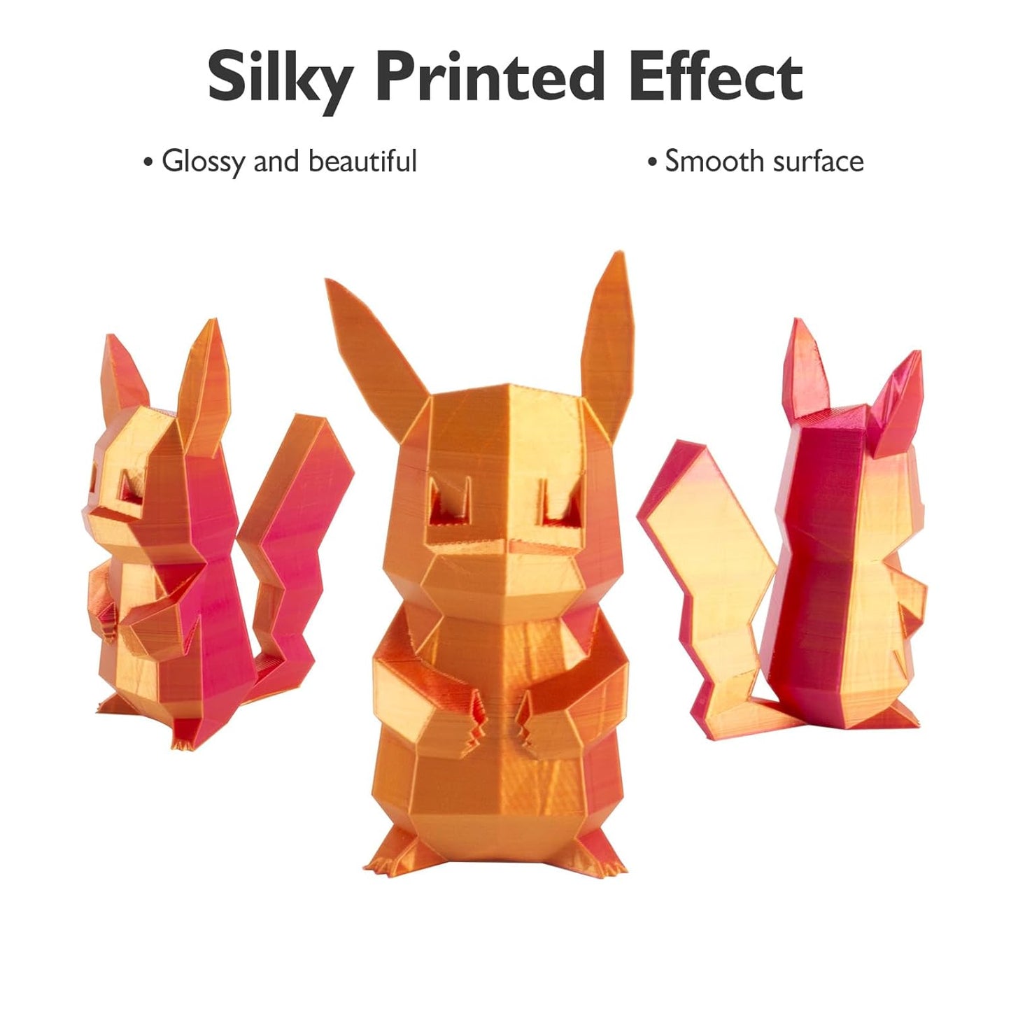 GIANTARM Dual Color PLA Filament, Silk PLA Filament 1.75mm +/-0.02mm,1KG Spool(2.2lbs) Vacuum Packaging, 3D Printing Filaments Fit Most FDM Printer