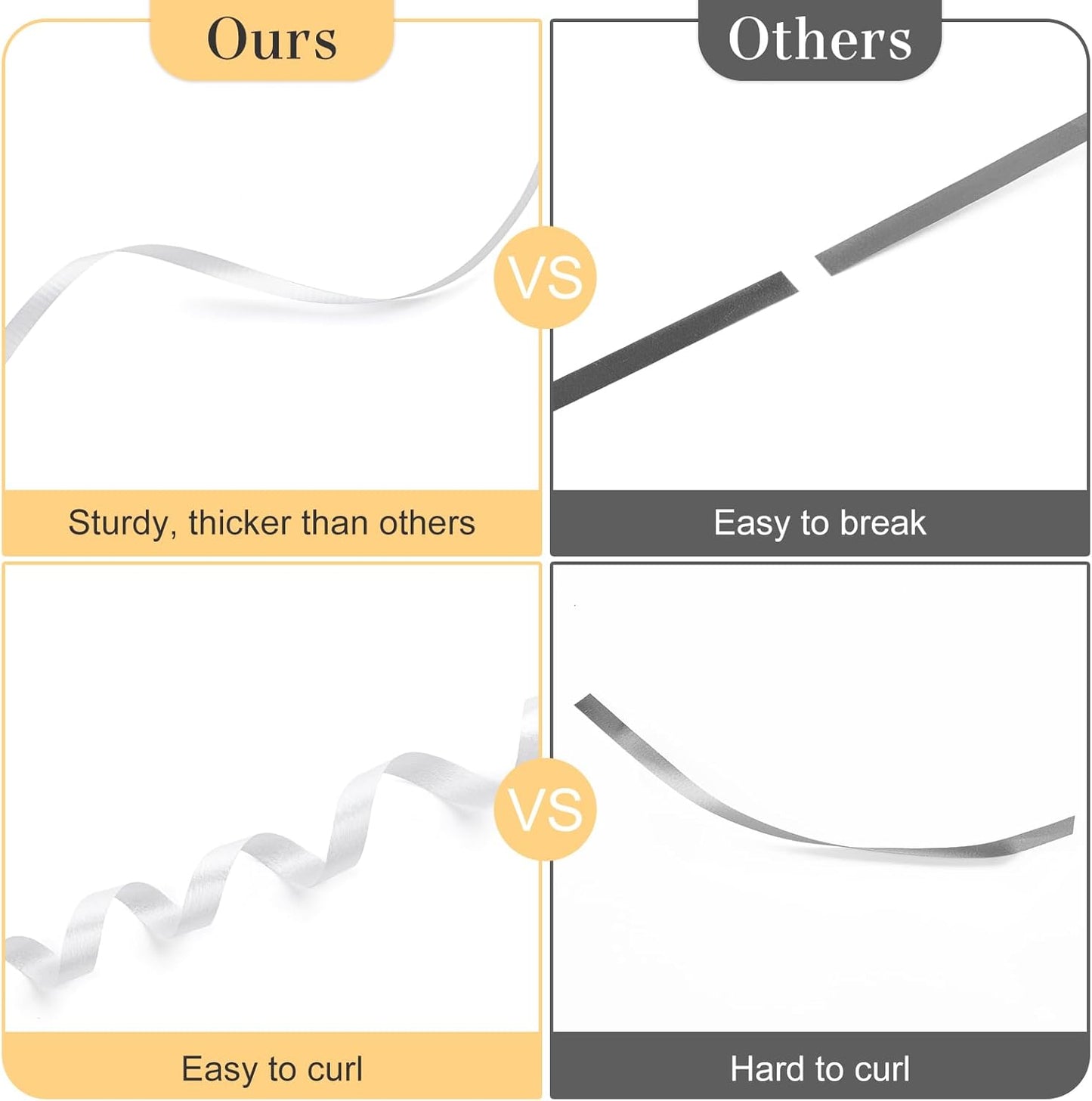 500 Yards White Curling Ribbon-Balloon String-Balloon Ribbon Texture Roll for Party Decoration, Gift Wrapping, Art Crafts, Florist Flower