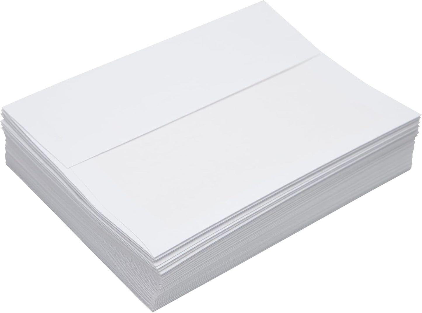 LUXPaper A7 Foil Lined Invitation Envelopes | Peel & Press | 5 1/4" x 7 1/4" | White w/Gold LUX Lining | 60lb. Text | 50 Qty