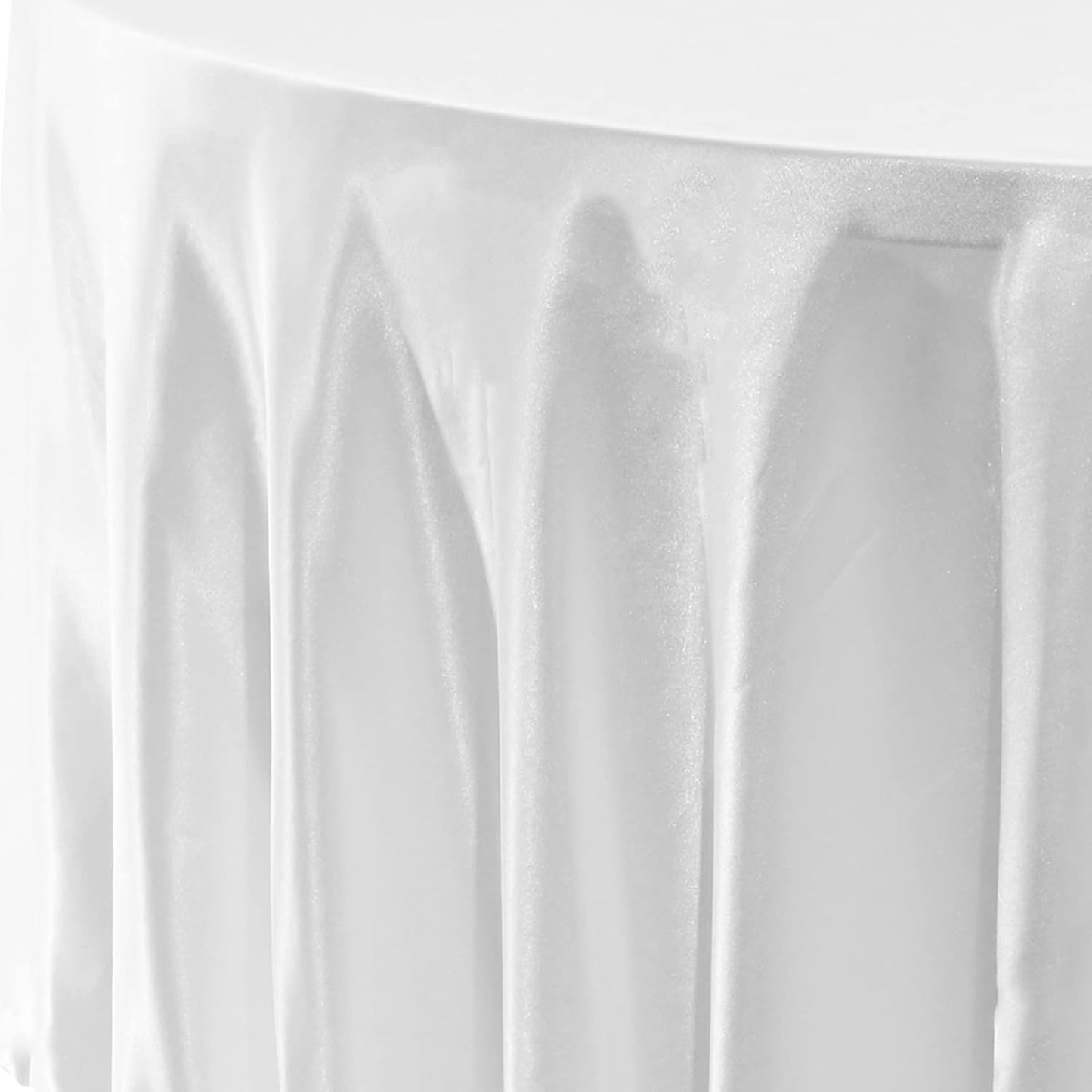 6 Pack 120 Inch White Round Tablecloth - Premium Silky Satin Tablecloth Overlay Smooth Fabric Table Cover Linens, Table Decoration for Wedding Party Banquet Events Restaurant Kitchen Dining