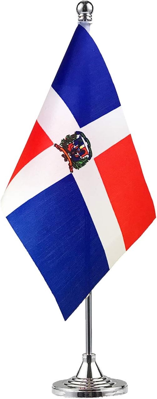 Dominica Dominican Flag Table Desk Flags,Office Flag,International World Country Flags Banners,Festival Events Celebration,Office Desk Home Decoration