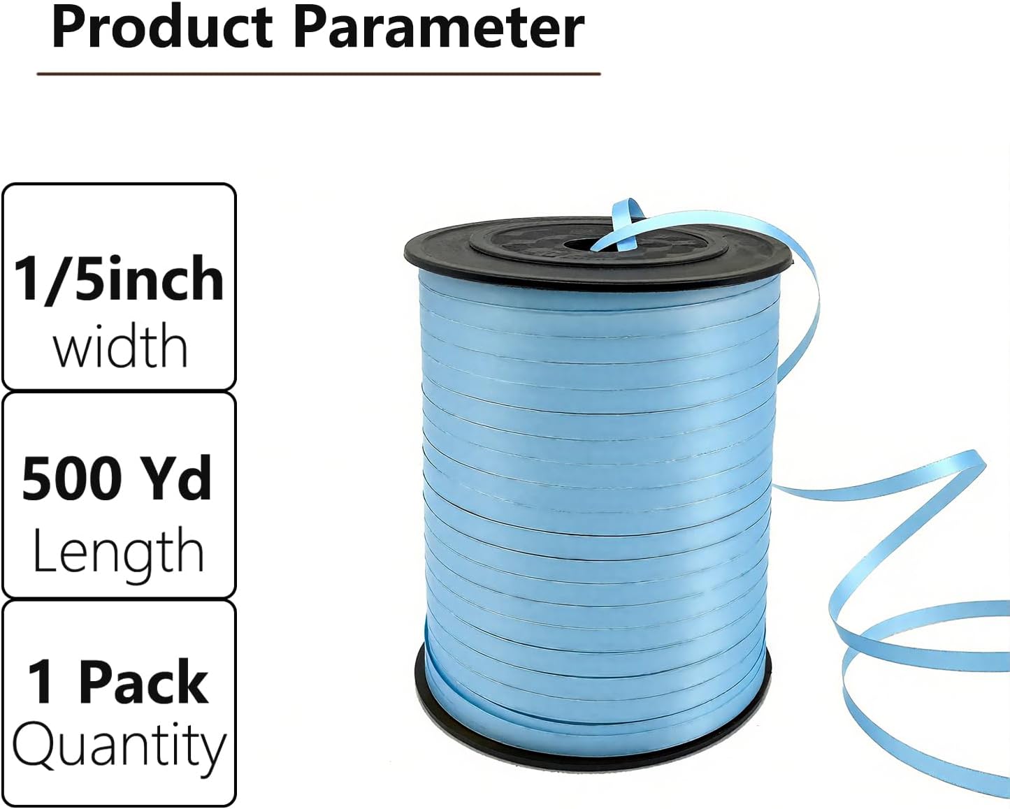 500 Yards Curling Ribbon-Balloon String for Birthday Gift Wrapping,Festival Party Decor,Ribbons & Bows for Christmas New Year Gifts Supplies (Light Blue)