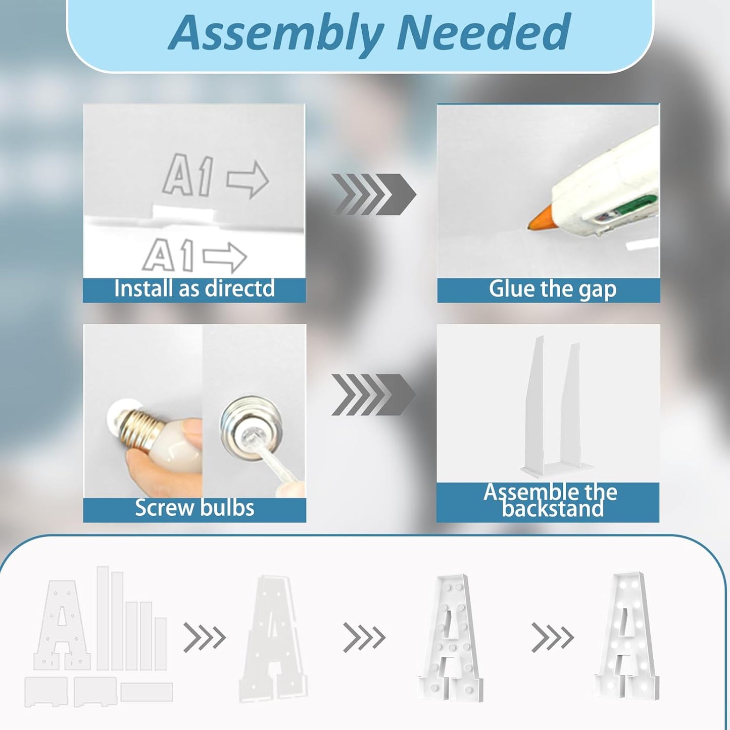 Ledido 4FT Marquee Light Up Numbers, Cool White Light Up Numbers Large Marquee Numbers for Party Decorations,6th 16th Birthday Anniversary Decor, Number 6