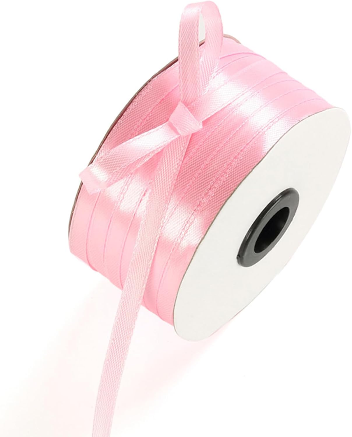 1/4" x 230 Yards Pink Satin Ribbon Single Faced Bulk Fabric Ribbons for Gift Wrapping, Crafting and DIY Projects, Hair Accessories, Tiny Bows