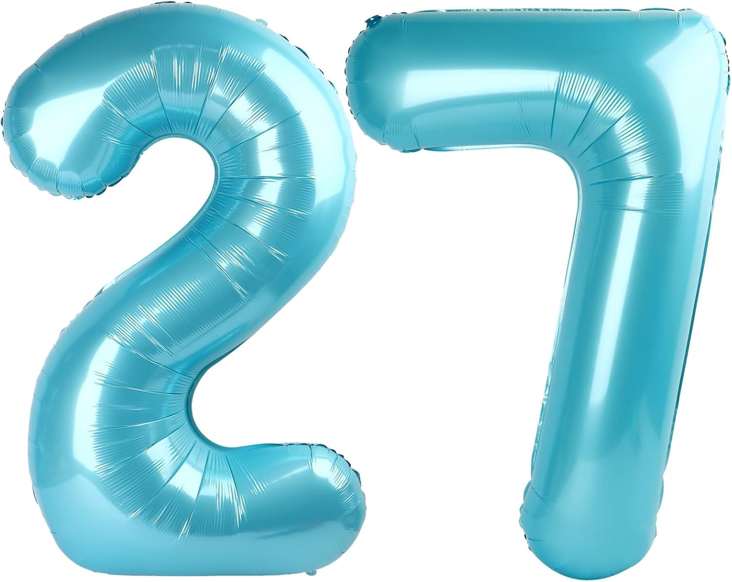 Pearl Blue 27 Number Balloon