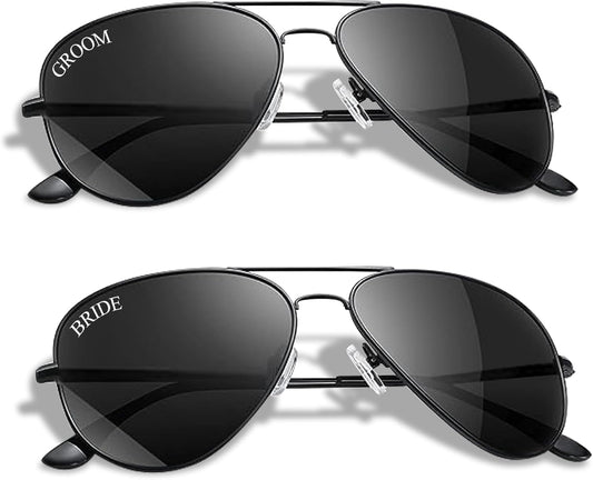 Bride and Groom Polarized Sunglasses for Wedding – UV400 Protection, Lightweight & Stylish Couple Sunglasses