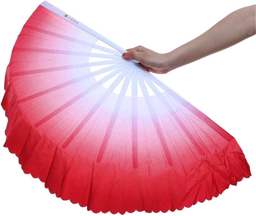 ZooBoo 2Pcs Traditional Chinese Folding Dance Fan - Elegant Taichi Kungfu Performance Accessory