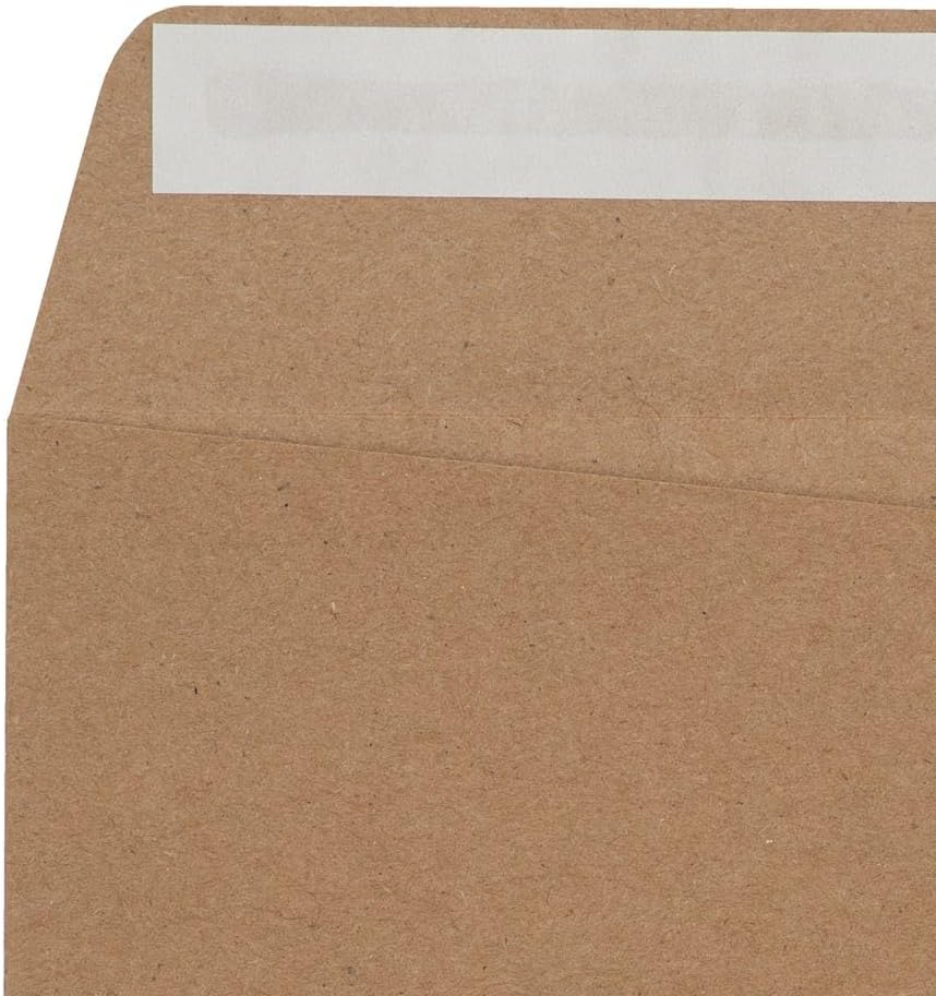LUXPaper Square Invitation Envelopes | Peel & Press | 8" x 8" | Grocery Bag Brown | 70lb. Text | 50 Qty