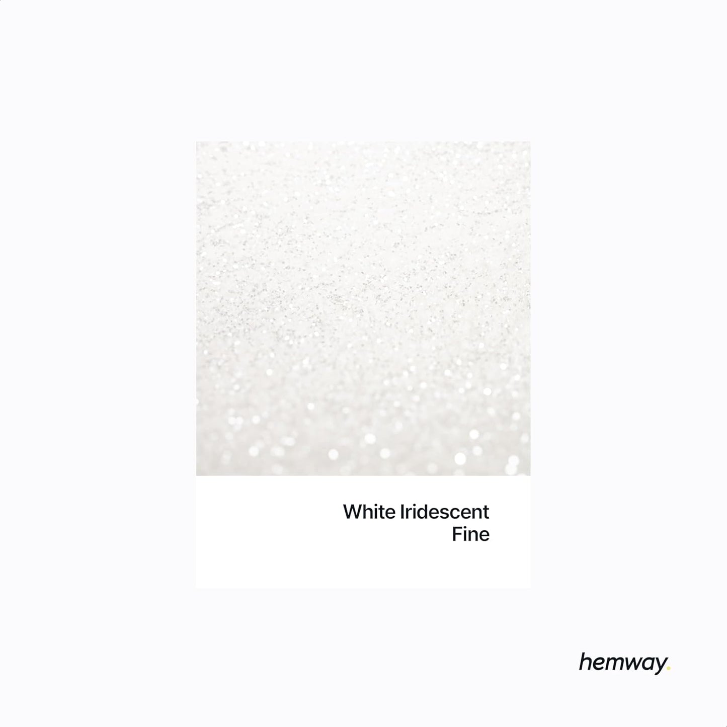 Hemway Biodegradable Glitter Eco Friendly - 100g/3.5oz Bio Cosmetic Safe Sparkle Vegan for Face Eyeshadow Body Hair Festival Makeup Craft - Fine (1/64" 0.015" 0.4mm) - White Iridescent