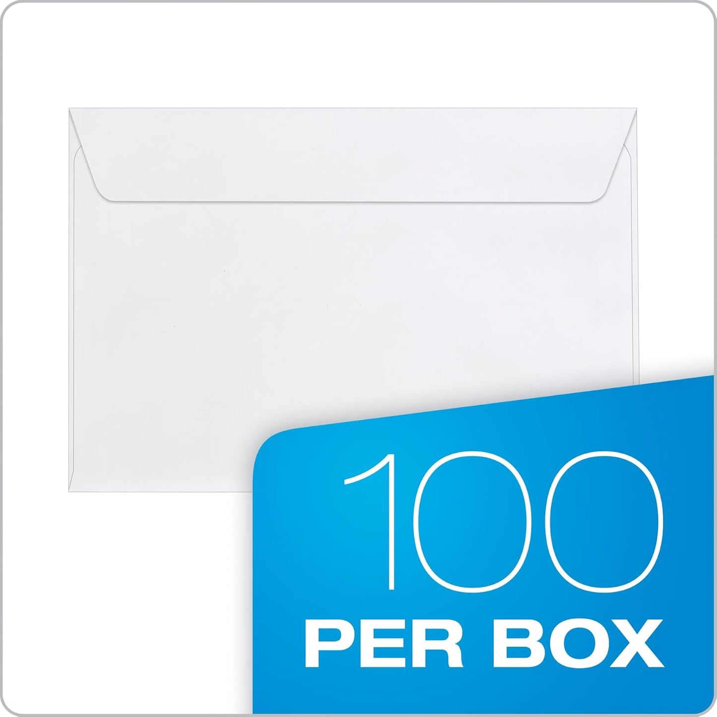 Columbian 6 x 9 Booklet Envelopes, Windowless, White, Gummed Closure, Mailing Envelopes, 100/Box (COLO915)