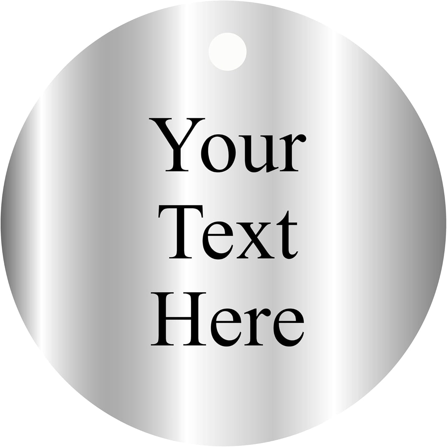 Engraved Round Metal tag, Custom Engraved Circle Plate, Personalized Aluminum disc, Etched Metal disk, Customized Round Steel plaque