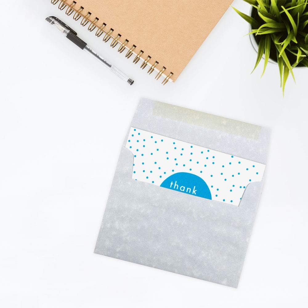 JAM PAPER A8 Parchment Invitation Envelopes - 5 1/2 x 8 1/8 - Blue Recycled - 50/Pack