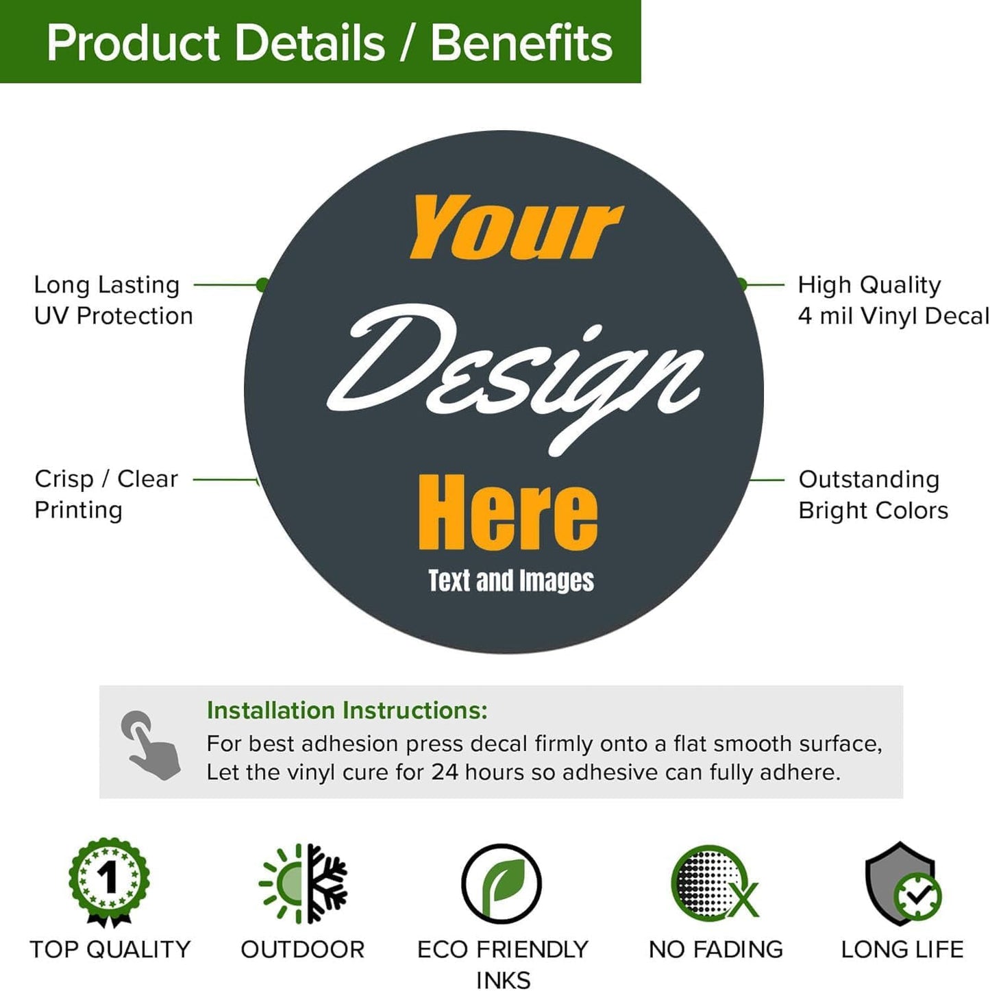 Custom Stickers for Weddings, Birthdays & Businesses - Personalized Labels with Your Logo - Waterproof, Fade and Heat Resistant - Pack of 100-1000 (Custom Image, 3 Inch)