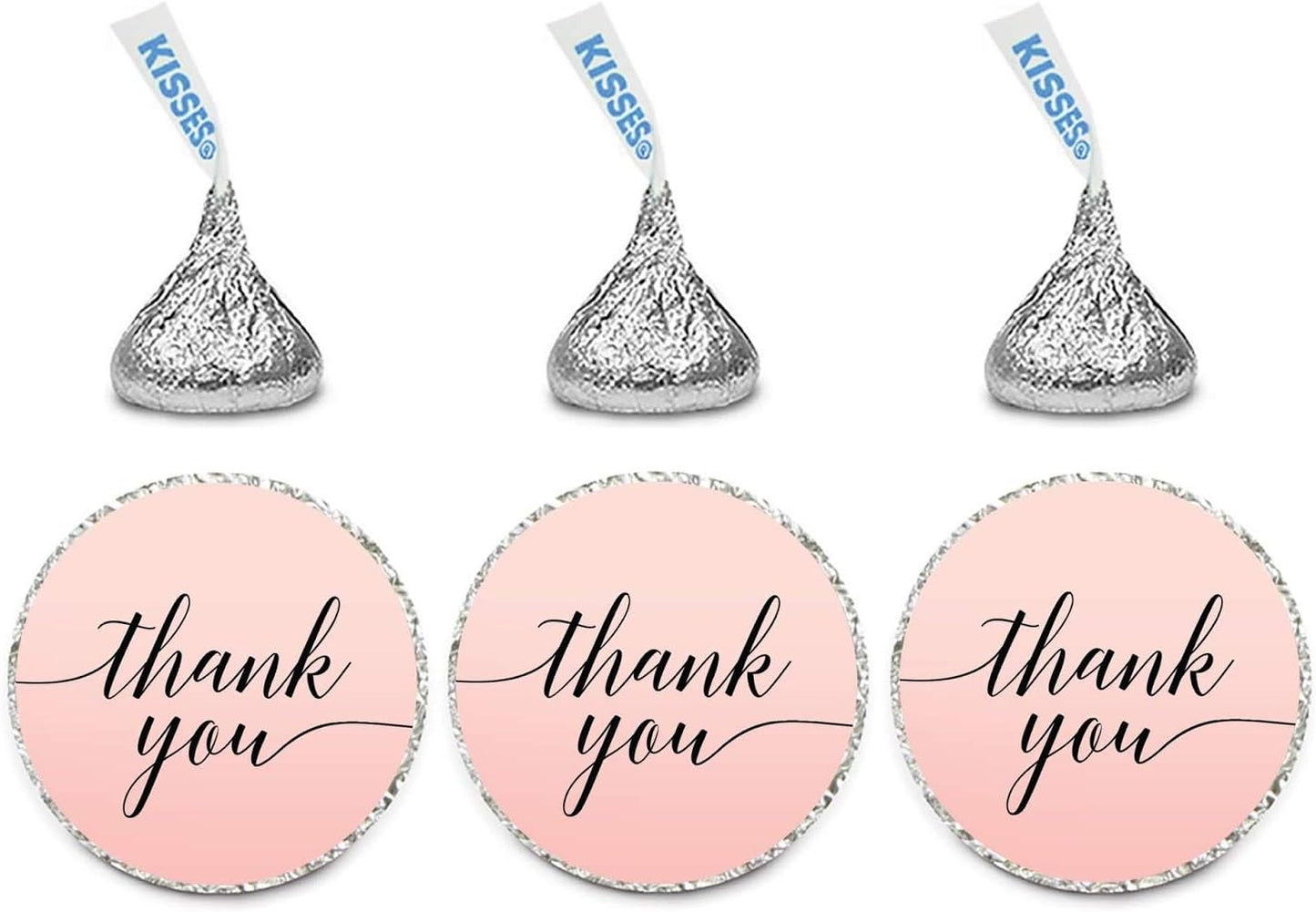 Andaz Press Blush Pink Rose Elegant Party Collection, Small Round Circle Label Stickers, Fits Kisses Chocolates, Thank You, 240-Pack, Favors Decor Envelope Seals