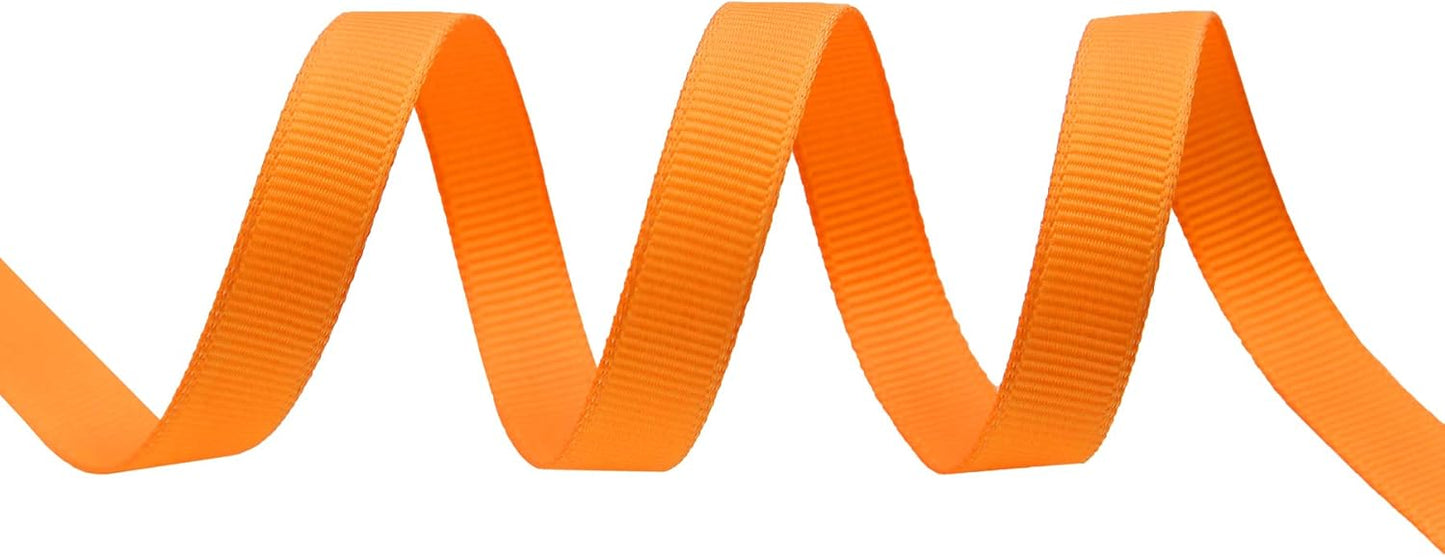 ITIsparkle 3/8" Inch Grosgrain Ribbon 50 Yards-Roll Set for Gift Wrapping Scrap Books Party Favor Hair Braids Baby Shower Decoration Cake Decoration Floral Arrangement Craft Supplies, Gold Ribbon