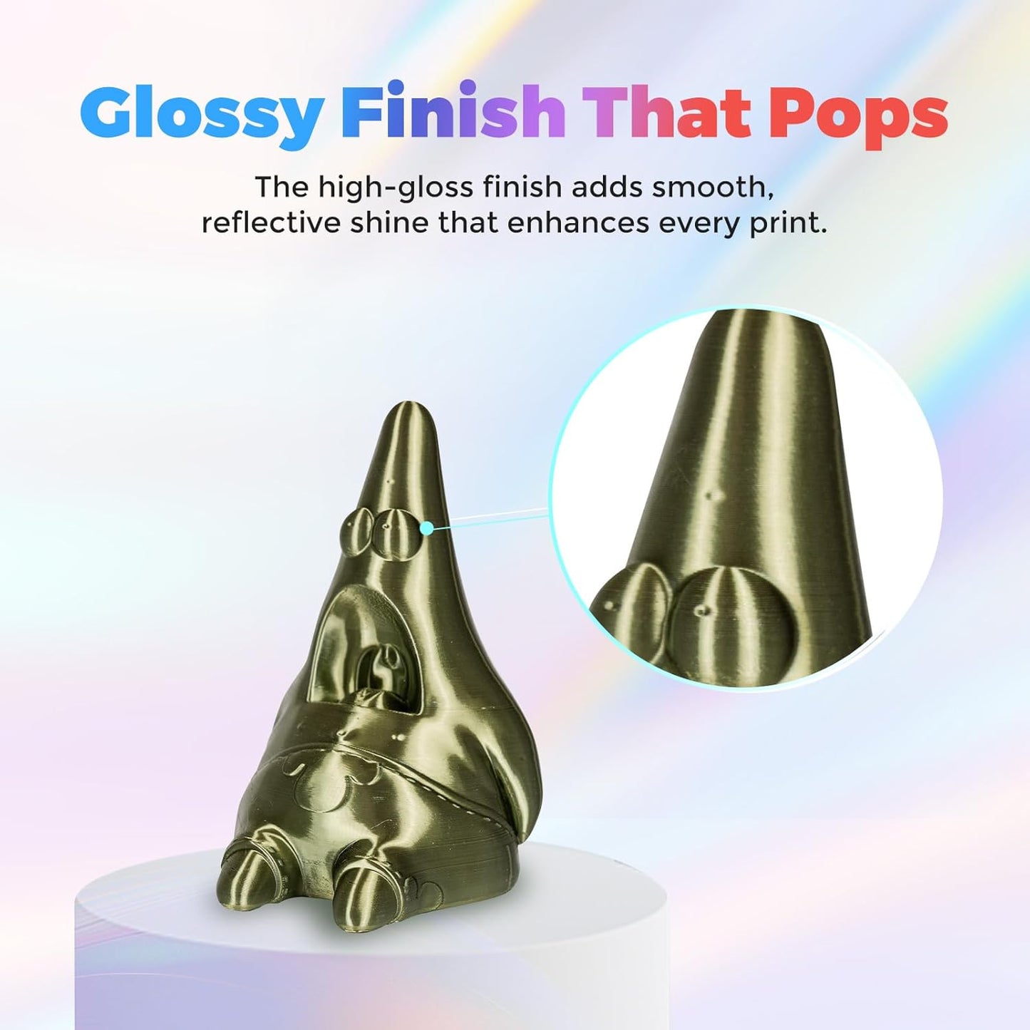 Flashforge 3D Printer Filament Silk PLA 1.75mm 1kg Spool-Dimensional Accuracy +/- 0.02mm (Bronze)