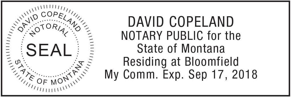 MaxMark Notary Stamp for State of Montana- Self Inking Stamp